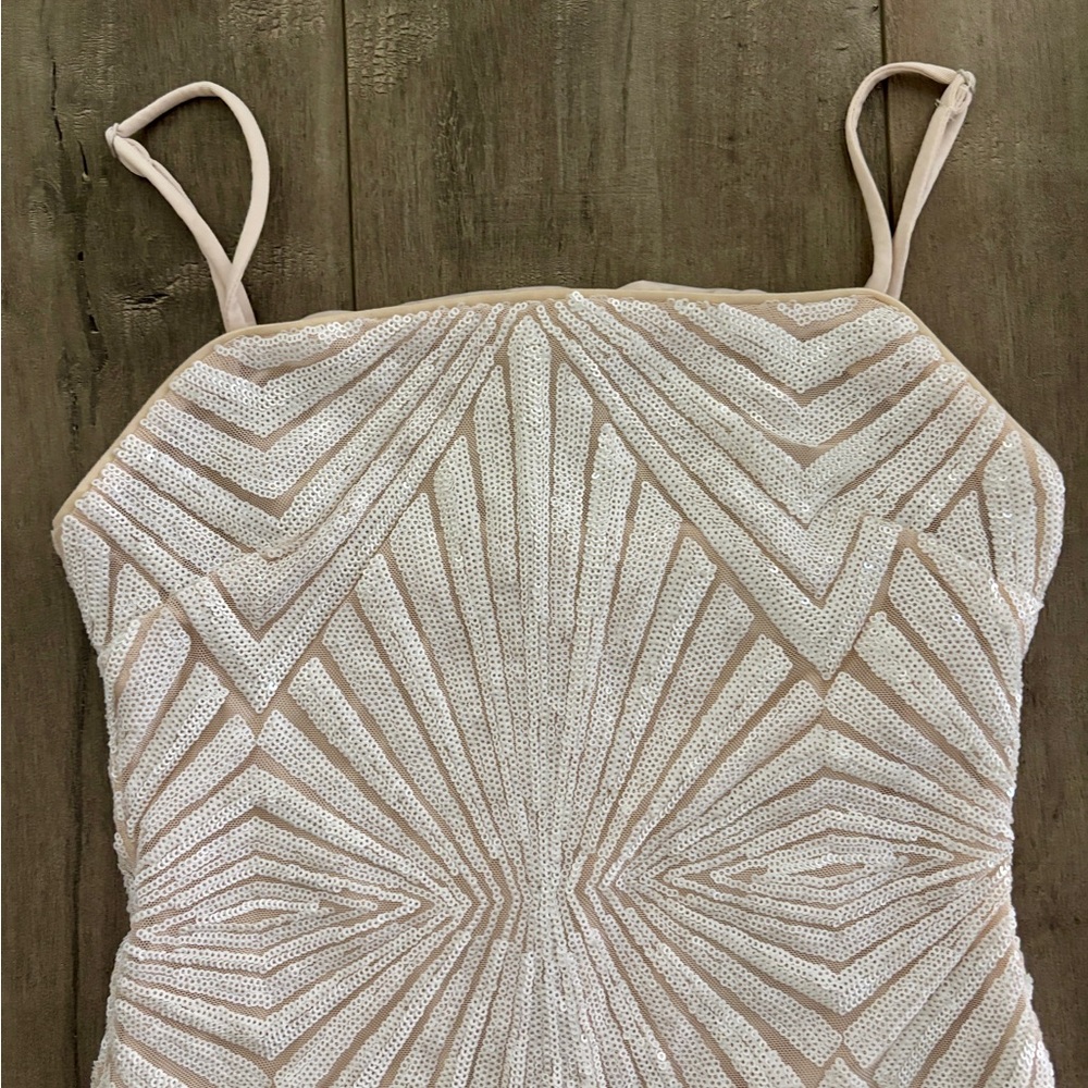 Lulu's Lost In Your Eyes White Sequin Bodycon Mini Dress -NWT - Picture 2 of 9